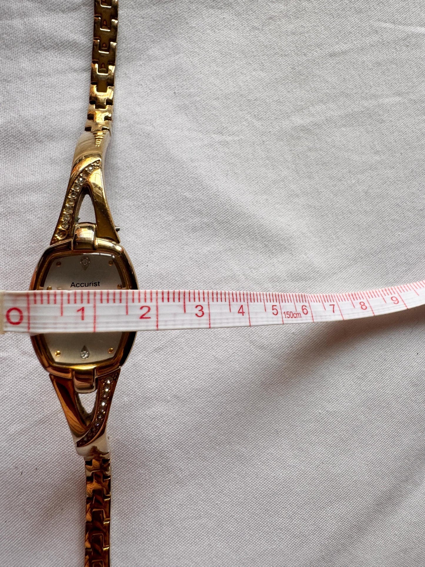 Vintage Bracelet Watch; Square Stone Watch