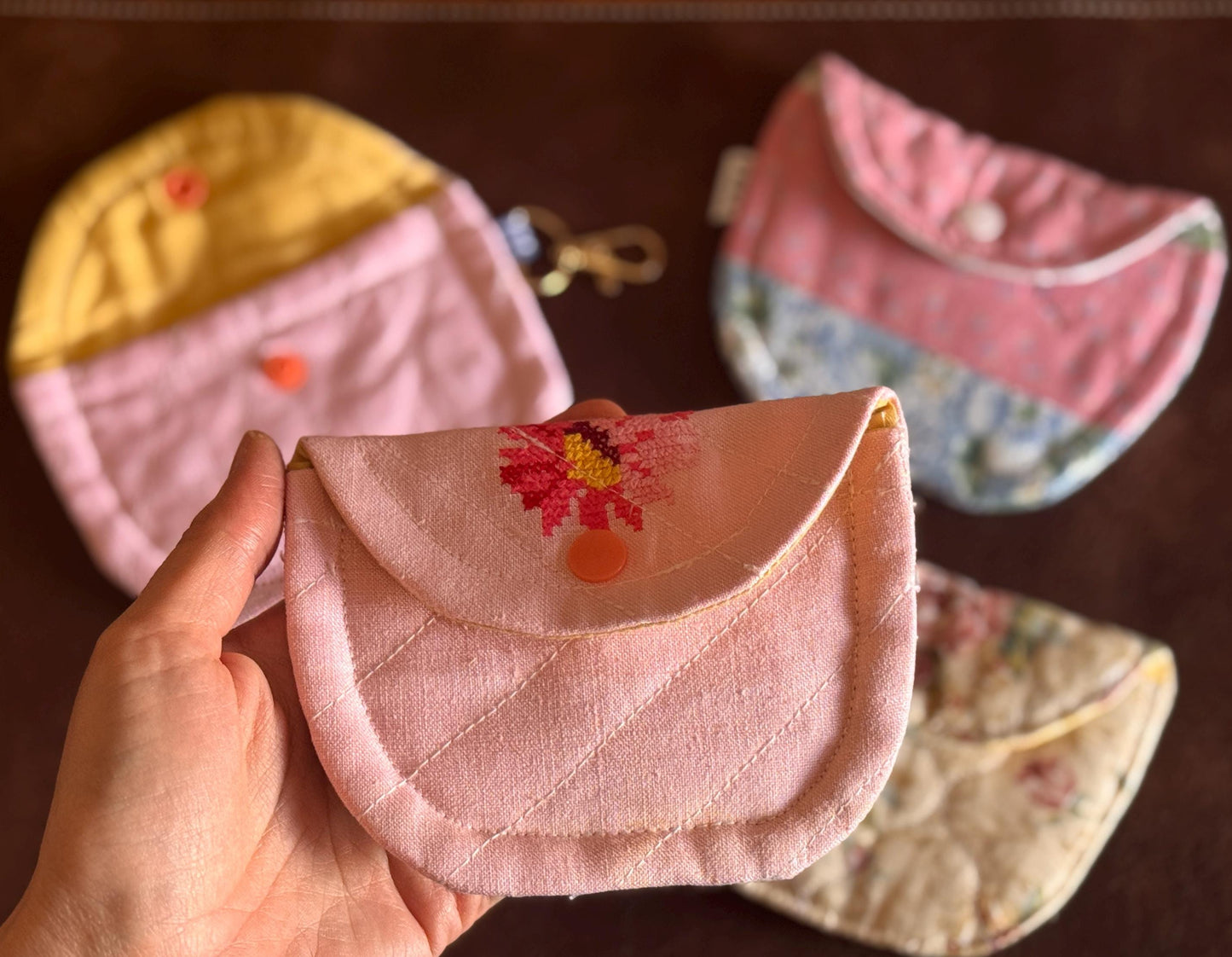 Small Wallet PDF; Quilted Small Purse Sewing Pattern