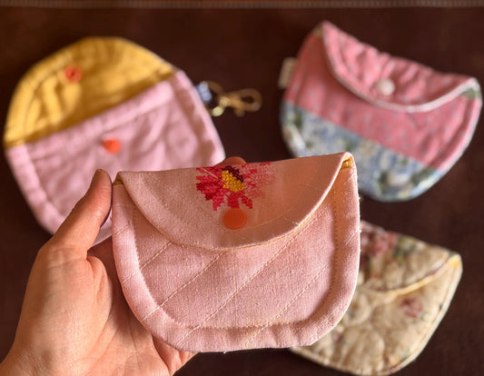Small Wallet PDF; Quilted Small Purse Sewing Pattern