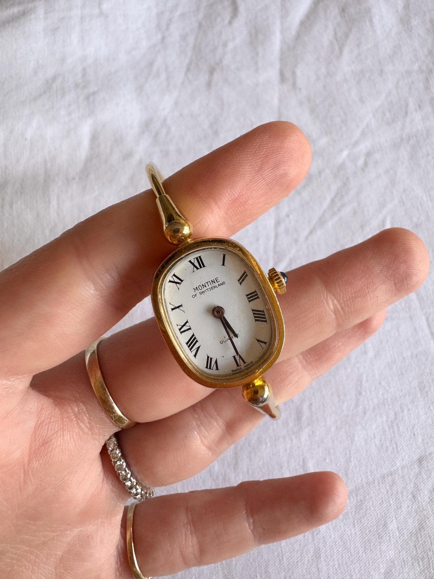 Rare Dainty Watch; Vintage Roman Number Bracelet Watch