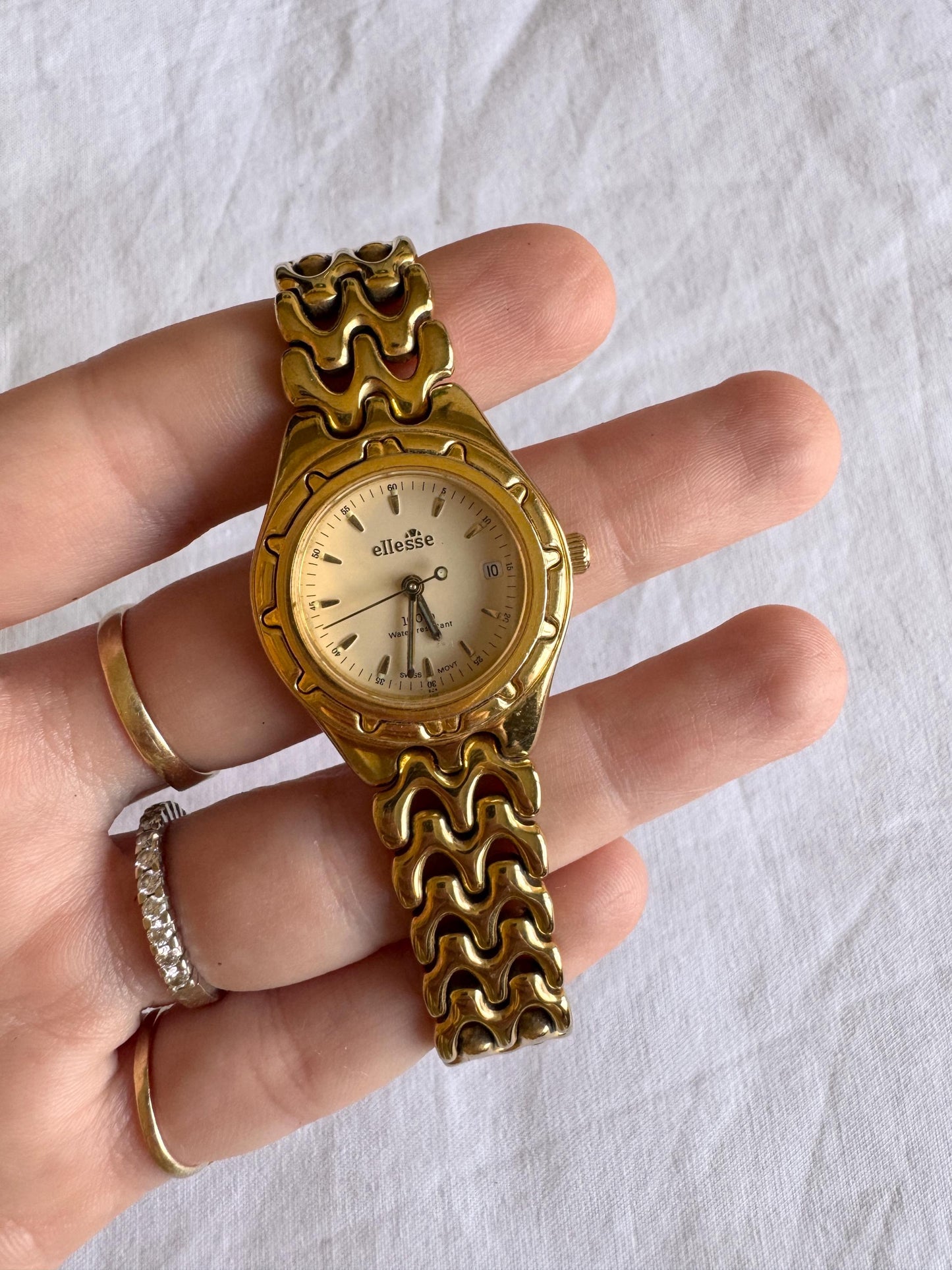 Vintage Chunky Watch; 90s Swiss Watch