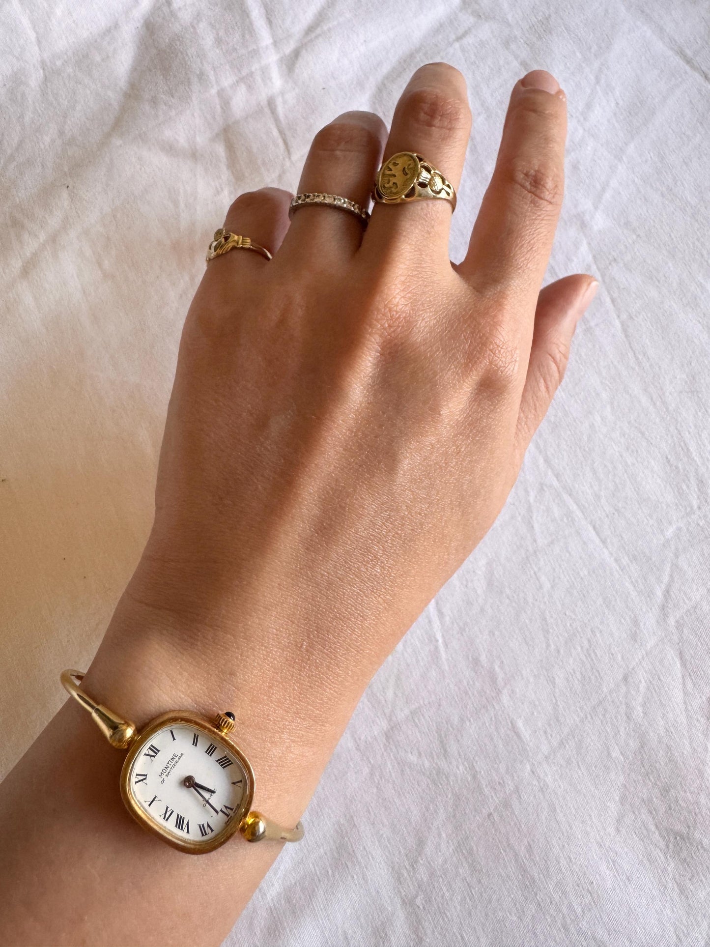 Rare Dainty Watch; Vintage Roman Number Bracelet Watch