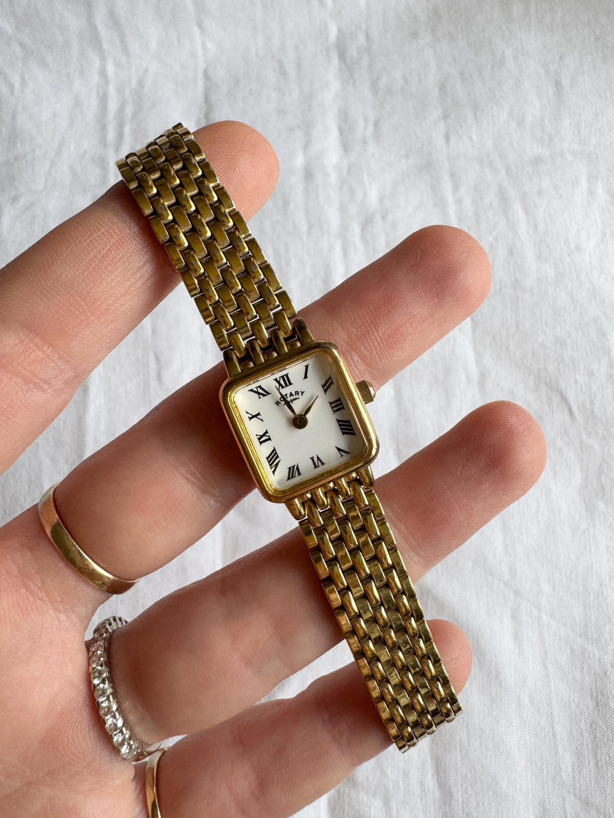 Rare Vintage Square Watch; Dainty Roman Number Watch