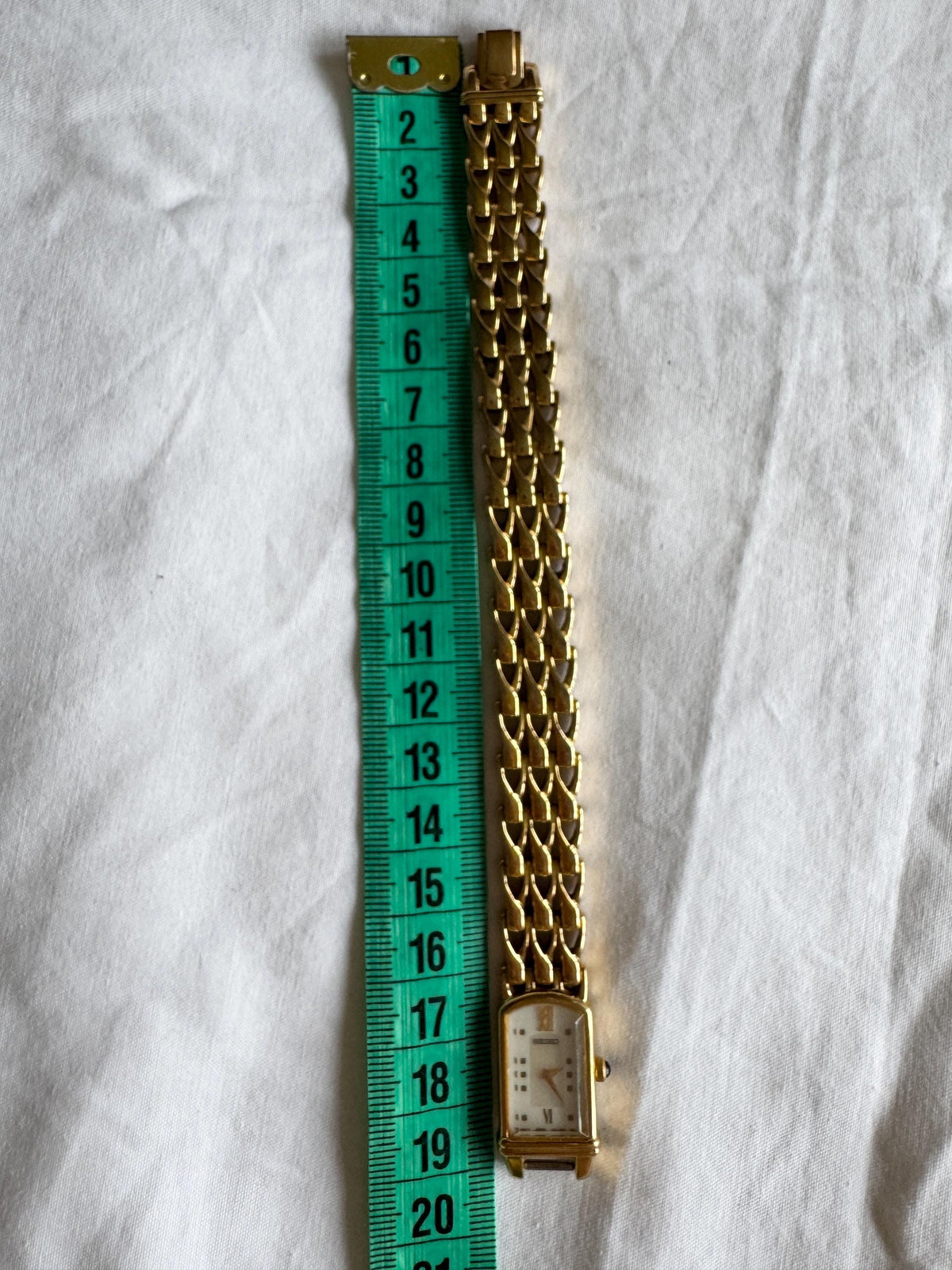 Rare 90s Tank Style Watch; Rectangular Seiko Bracelet Watch