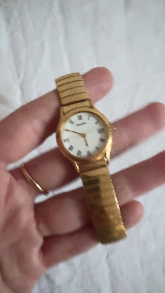 Vintage Elasticated Watch; Roman Number Watch